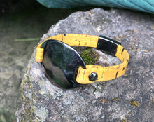 Load image into Gallery viewer, Leather Bracelet - Mustard Yellow Portuguese Cork Bracelet