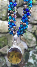 Load image into Gallery viewer, Kumihimo Necklace - Peacock Topaz
