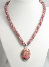 Load image into Gallery viewer, Kumihimo Necklace - Pink and Mocha