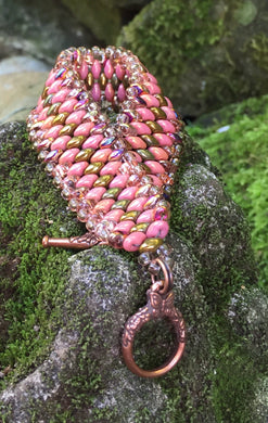 Snakeskin Bracelet - Pink Gold and Copper
