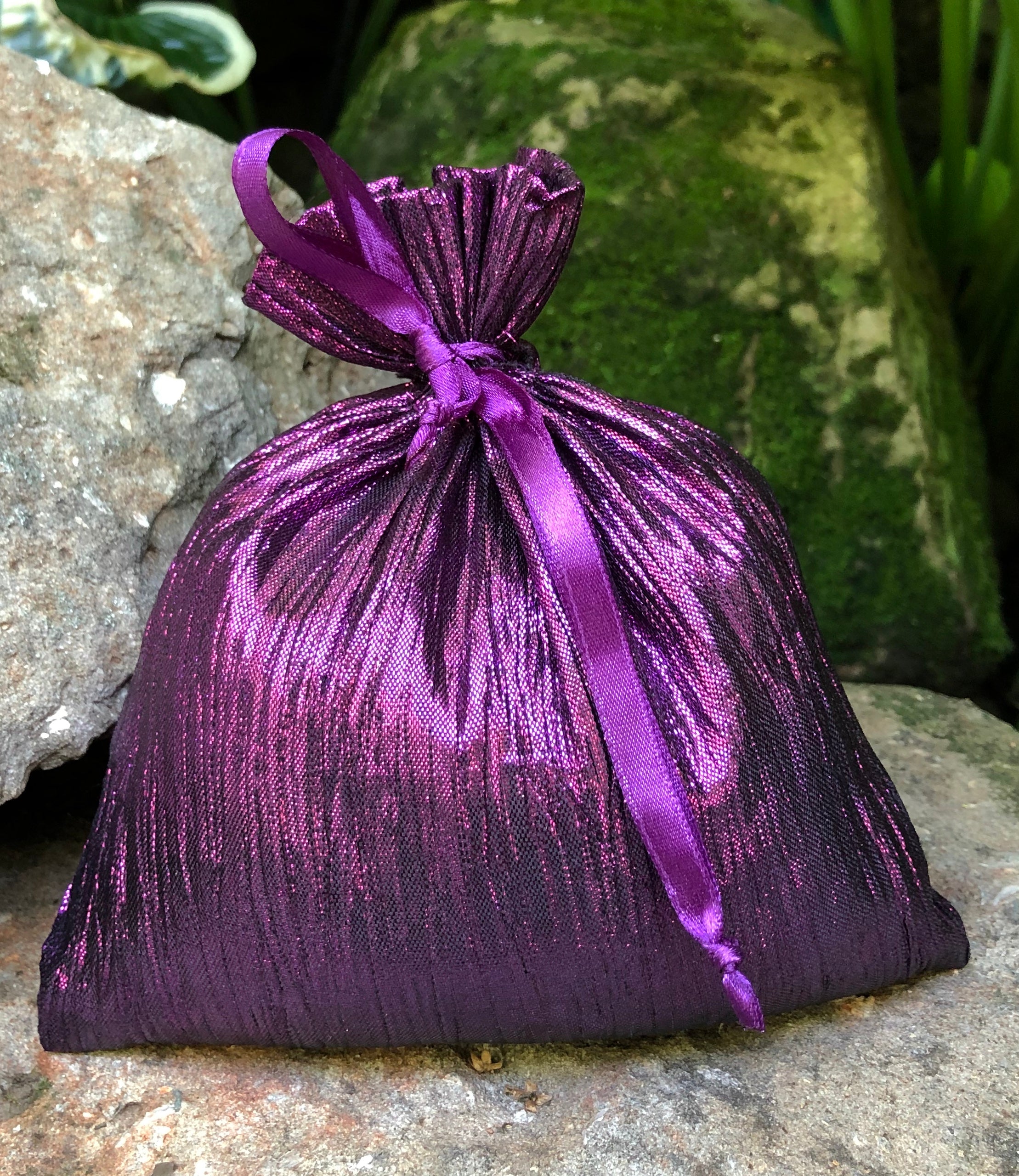 Sachet Purple Crinkle Metallic 5"x7"