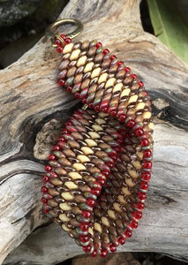 Snakeskin Bracelet - Red Ivory Brown