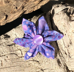 Fabric Flower Purple Batik