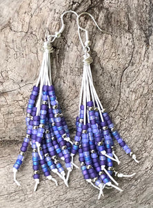 Cattails Leather Earrings - Peel Me a Grape