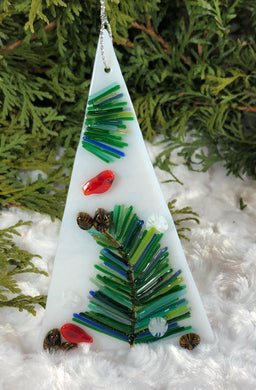 Holiday Ornaments - Fir with Cardinals