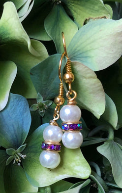 Little Gems - White with multicolored Crystals