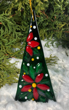 Load image into Gallery viewer, Holiday Ornaments - Poinsettias on Green Aventurine