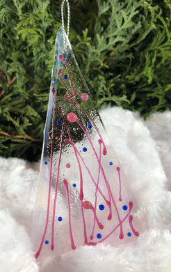 Holiday ornaments - Pink Tinsel