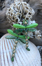 Load image into Gallery viewer, Dragonfly Beaded Earrings