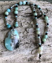 Load image into Gallery viewer, Mineral Necklace - Amazonite and Onyx