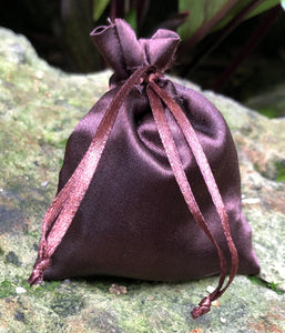This Dark Brown Satin Lavender Sachet is useful in diminishing stress, easily fits in a drawer, purse, gym bag, or locker and makes a unique gift. The contents of each sachet is Oregon lavender, and only lavender, thus there are no other fillers. Lavender has plenty of its own natural oils, so give it a gentle squeeze to slightly bruise the buds to draw out more fragrance. This sachet should not be heated or put into a microwave oven.