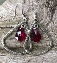 Load image into Gallery viewer, Beaded Earrings - Swarovski Baroque Ruby