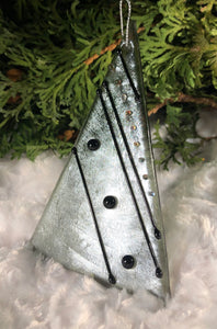 Holiday Ornaments - Silver Abstract