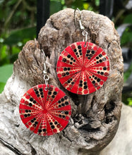 Load image into Gallery viewer, Shell Earrings - Red Cone Shell Matrix