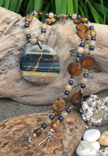 Load image into Gallery viewer, Mineral Necklace - Banded Blue Tiger’s Eye