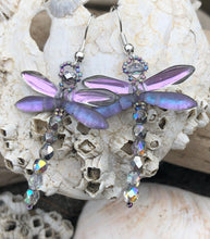 Load image into Gallery viewer, Dragonfly Beaded Earrings