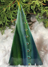 Load image into Gallery viewer, Holiday Ornaments - Green Streaky / Mica / Embellished