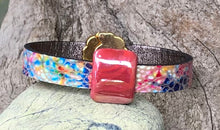 Load image into Gallery viewer, Leather Bracelet - Colors with Gold and Ceramic Slider