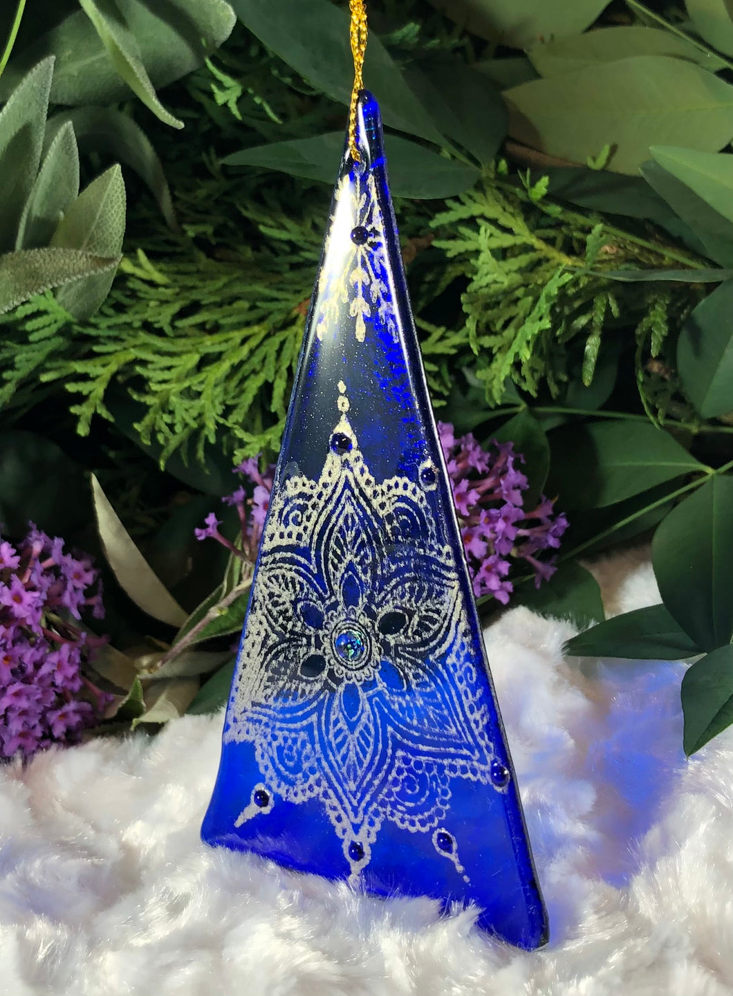 Holiday Ornaments - Blue / Mica / Embellished