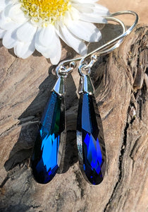 Swarovski Crystal Raindrops - Bermuda Blue Bijou