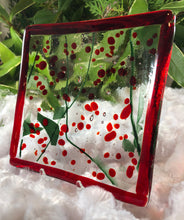 Load image into Gallery viewer, Fused Glass - Holly Berries Dish