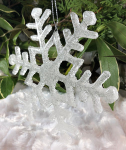 Holiday Ornaments - Frosty Snowflake - Iridescent Clear