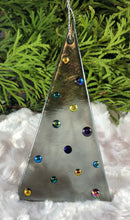 Load image into Gallery viewer, Holiday Ornaments - Silver Iridescent with Dichroic glass