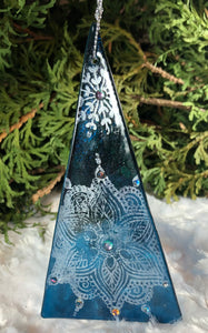 Holiday Ornaments - Sea Blue / Mica - Embellished