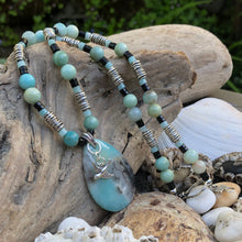 Load image into Gallery viewer, Mineral Necklace - Amazonite and Onyx