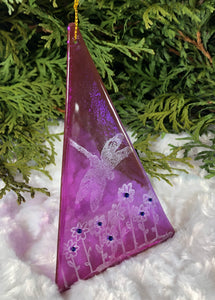 Holiday Ornaments - Pink Dragonfly / Mica