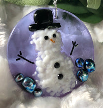 Load image into Gallery viewer, Holiday Ornaments - Frosty on Lavender
