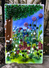 Load image into Gallery viewer, Late Spring Meadow Fused Glass Art Panel