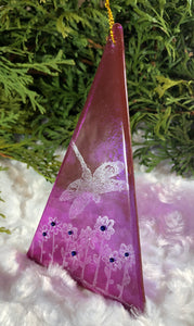 Holiday Ornaments - Pink Dragonfly / Mica
