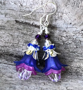Tulip Style Earrings - Bluebells
