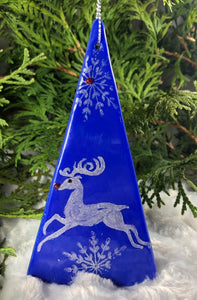 Holiday ornaments - Blue Rudolph