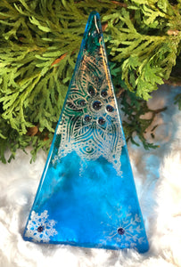 Holiday Ornaments - Turquoise / Mica / Embellished