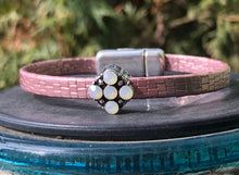 Load image into Gallery viewer, Leather Bracelet - Pink Greco Leather