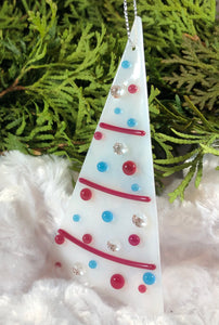 Holiday ornaments - Pink-Turquoise-Dichro