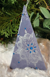 Holiday Ornaments - Lavender / Mica / Embellished
