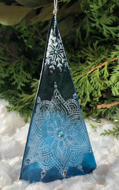 Holiday Ornaments - Sea Blue / Mica - Embellished