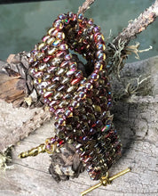 Load image into Gallery viewer, Snakeskin Bracelet - Magic Red and Crystal Amber