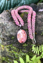 Load image into Gallery viewer, Kumihimo Necklace - Pink and Mocha