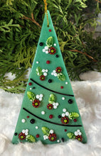 Load image into Gallery viewer, Holiday Ornaments - Poinsettias on Mineral Green