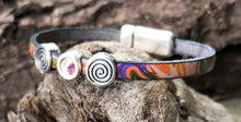 Load image into Gallery viewer, Leather Bracelet - Marbled Colors