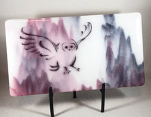 Load image into Gallery viewer, Cute Owl Fused Glass Panel
