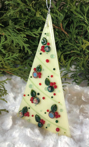Holiday ornaments - French Vanilla with Red