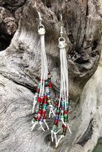 Load image into Gallery viewer, Cattail Earrings - Holiday Bling