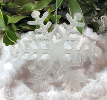 Load image into Gallery viewer, Holiday Ornaments - Frosty Snowflake - Iridescent Clear