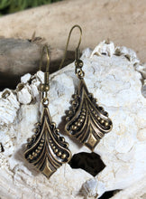 Load image into Gallery viewer, Filigree Earrings - Antique Bronze Art Nouveau