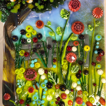 Load image into Gallery viewer, Lively Meadow Fused Glass Art Panel